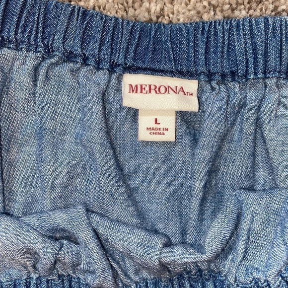 Merona Denim Blue Off-Shoulder Mini Dress - Picture 5 of 5